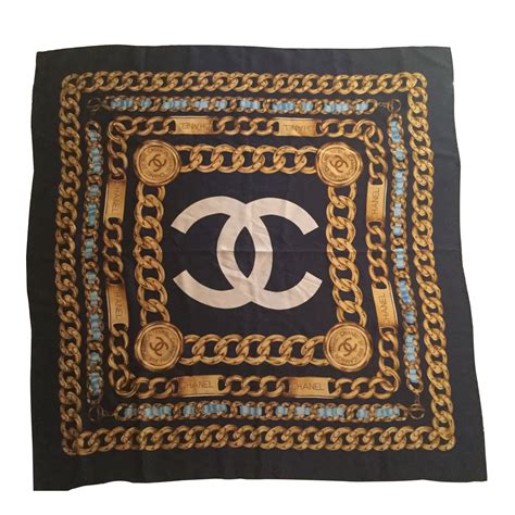 chanel scarf blue and red|chanel scarf for women.